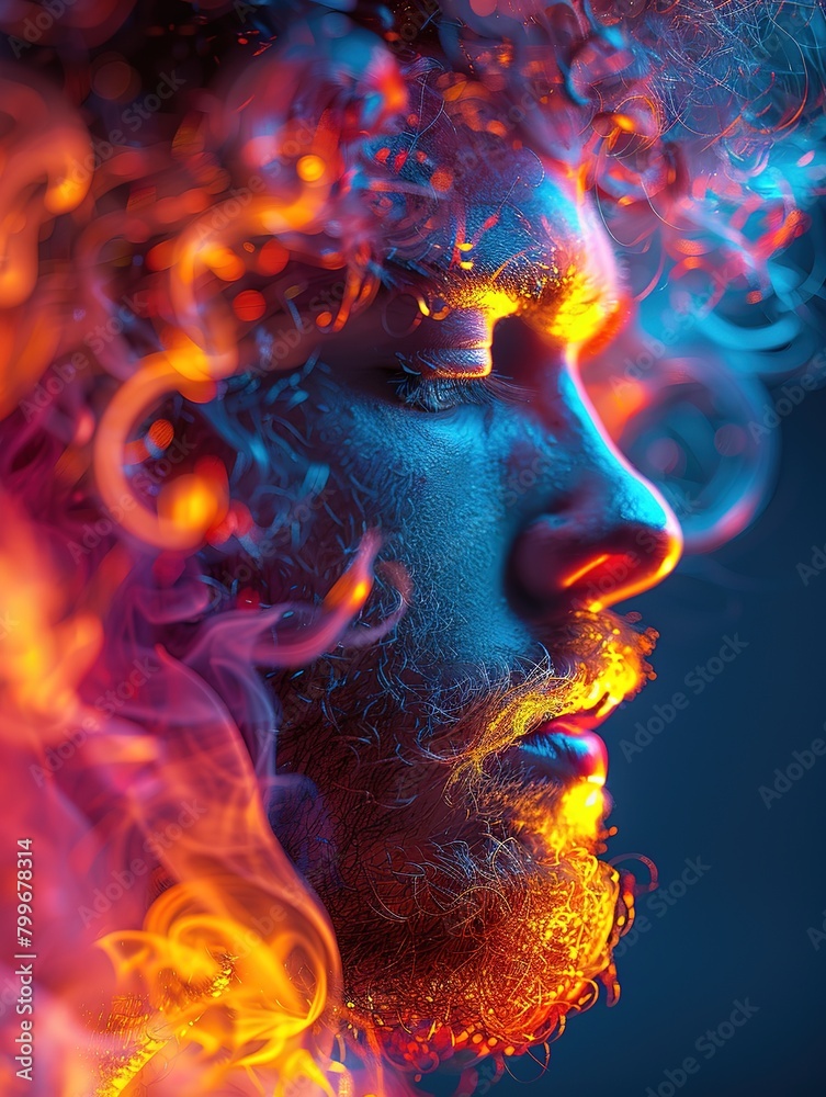 Crazy colorful freak in style, shallow depth of field, cinematic lighting Crazy colorful freak in style, shallow depth of field, cinematic lighting