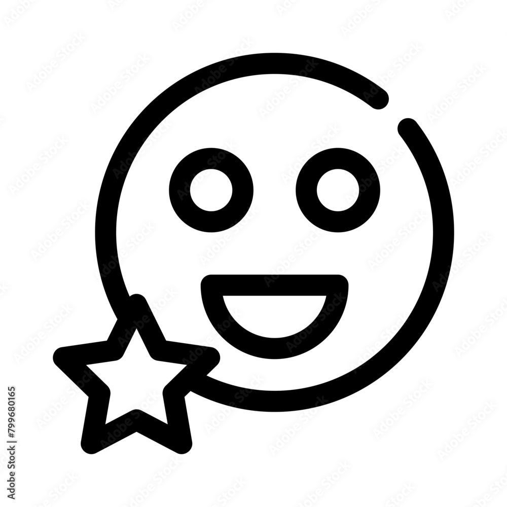 Obraz premium surprised line icon