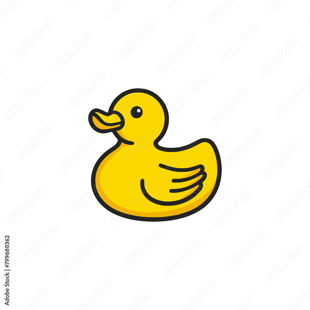 rubber duck toy cartoon vector illustration template design rubber duck toy cartoon vector illustration template design