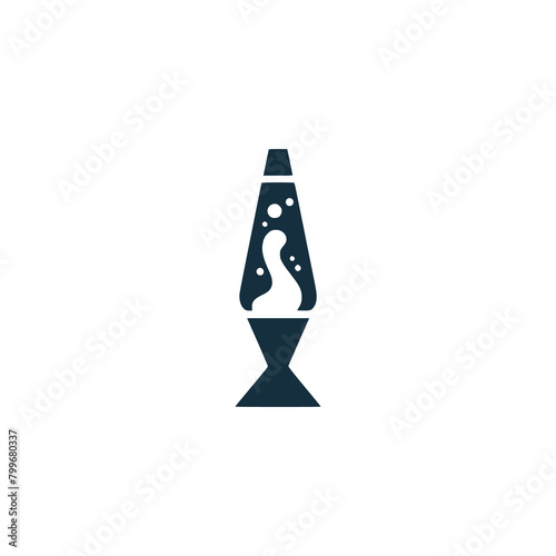 simple lava lamp logo vector illustration template design