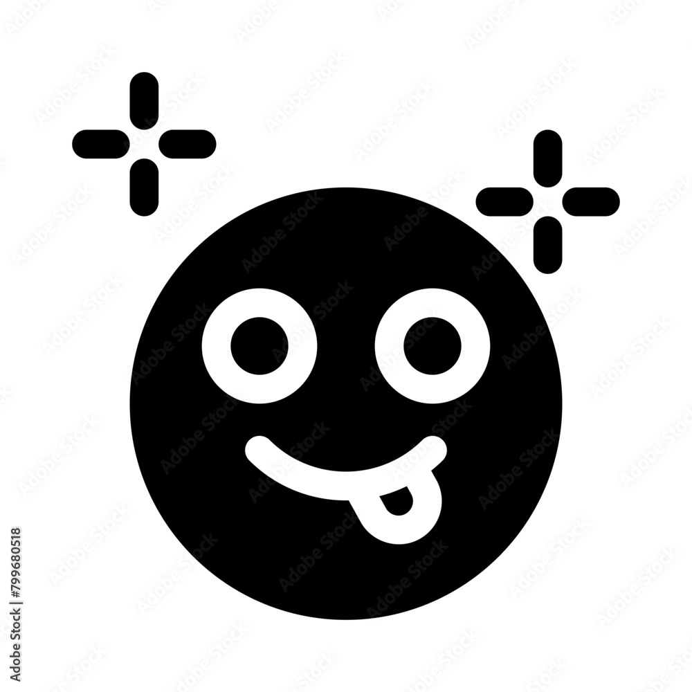 Fototapeta premium smile glyph icon