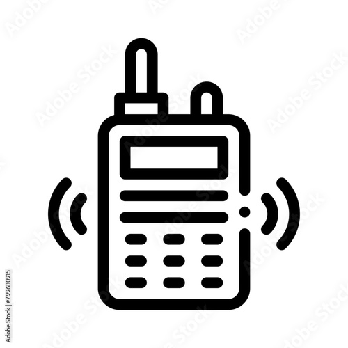 walkie talkie line icon