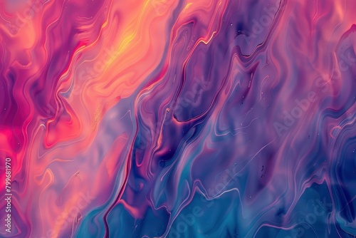 Abstract Liquid paint effect blurred gradient overflow waves grainy background texture. Colorful digital Grain Texture overlay. Lo-fi effect vintage retro design. Texture Wallpaper - generative ai photo