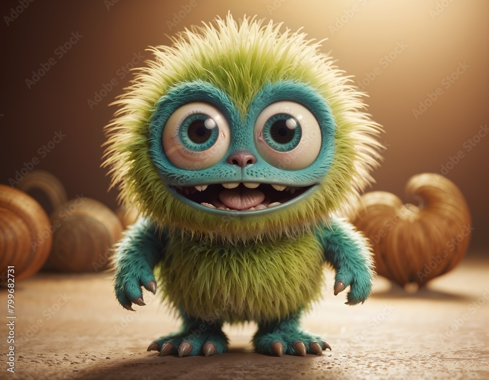 Naklejka premium cute monster