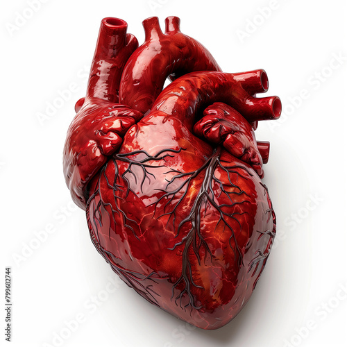 human heart isolated on whi...