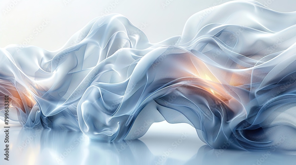 Obraz premium Futuristic abstraction, technological elements, twisted and irregular modern aesthetic minimalist design