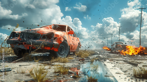 car accident on street