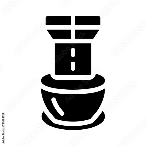 aeropress glyph icon
