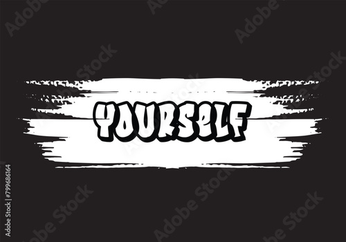 Love yourself quote. Self-care Single word. Modern calligraphy text love yourself Care. Design print for t shirt, pin label, badges, sticker, greeting card, banner. Vector illustration. ego