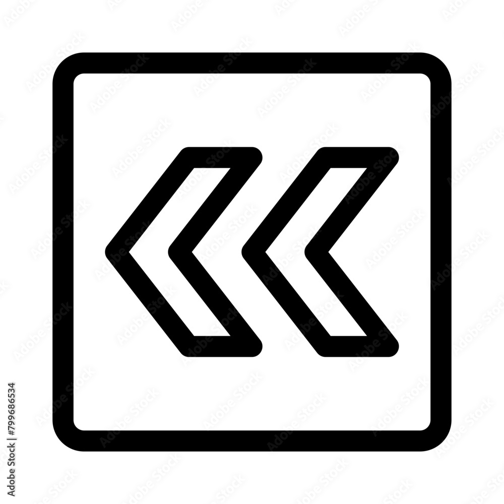 left arrows line icon left arrows line icon
