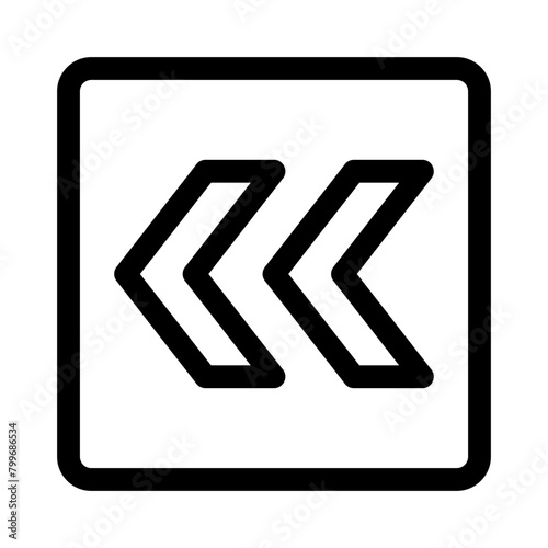 left arrows line icon