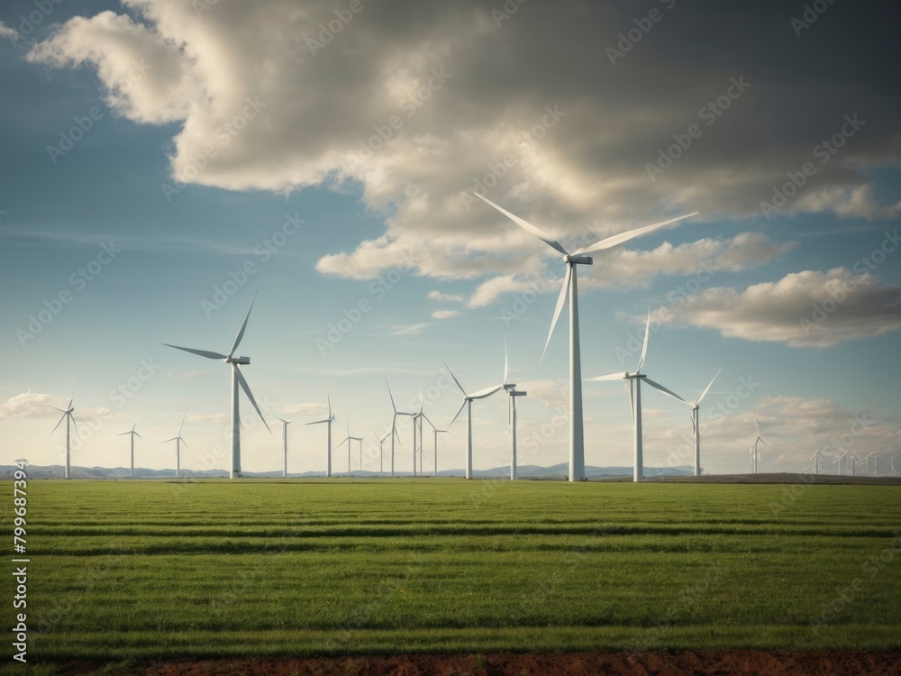 wind turbine in the field