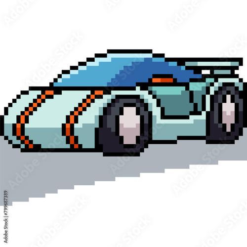 pixel art of fancy cartoon car
