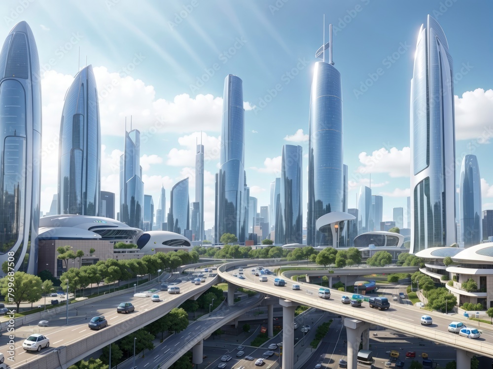 Obraz premium city cityscape