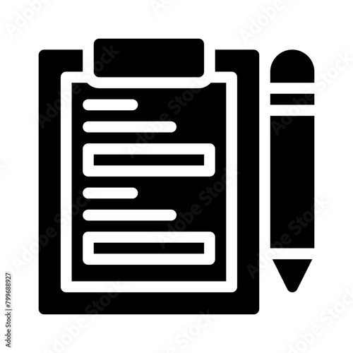 questionnaire glyph icon