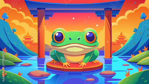 Kawaii frog, minimalist, cute, Cute minimalist: adorable rana. Rana estilo kawaii: milota minimalista.El amigo de la rana: una ilustración minimalista para niños