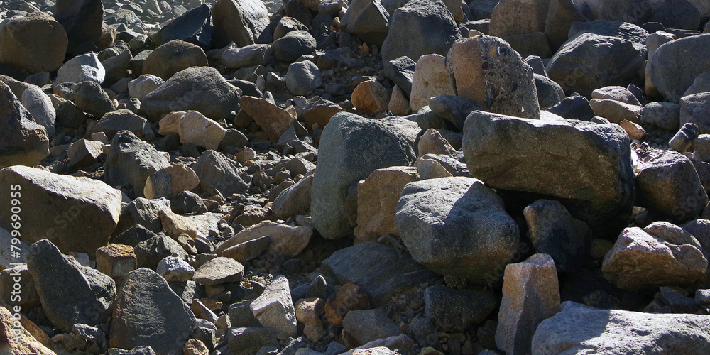 Big rocks at the ocean shore
