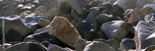 Big rocks at the ocean shore