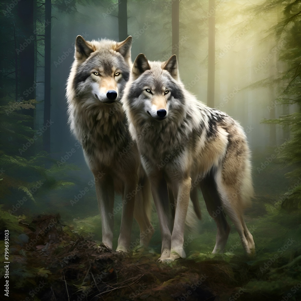 Der Wolf. Hintergrund für das Design 1.