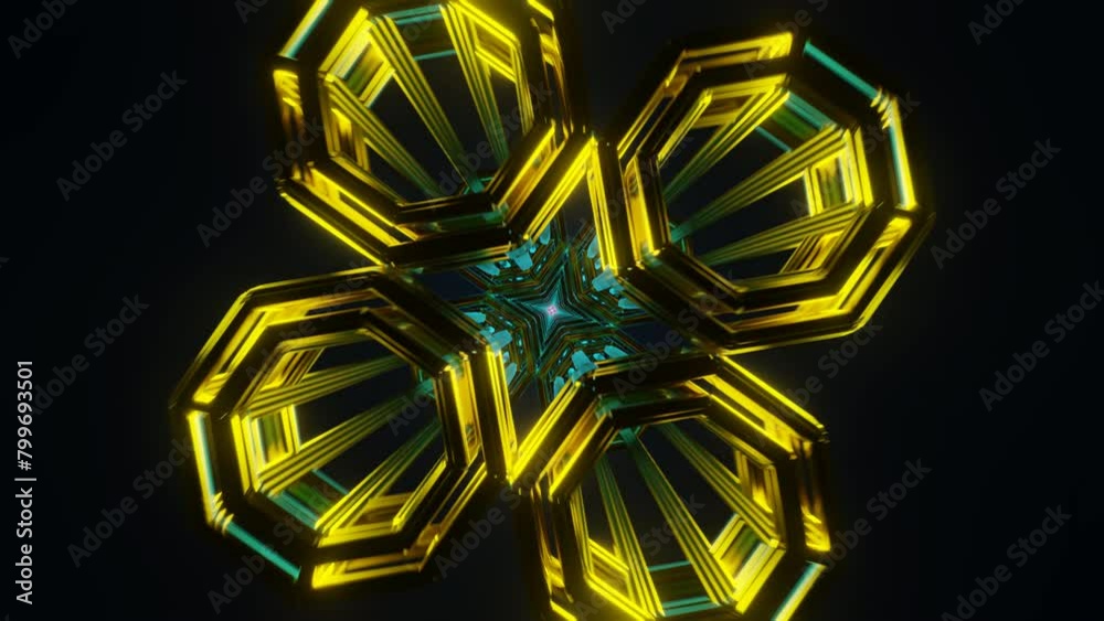 Abstract neon swirls in a hypnotic VJ loop