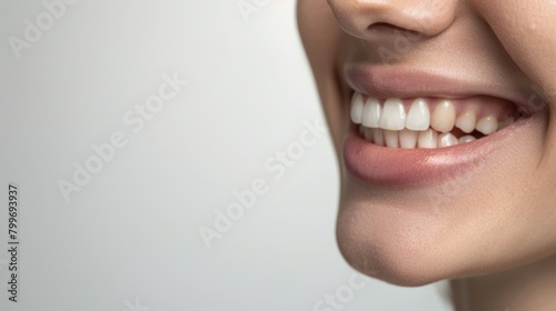 smile of beautiful woman with healthy white teeth. Close-up, High quality photos © @_ greta