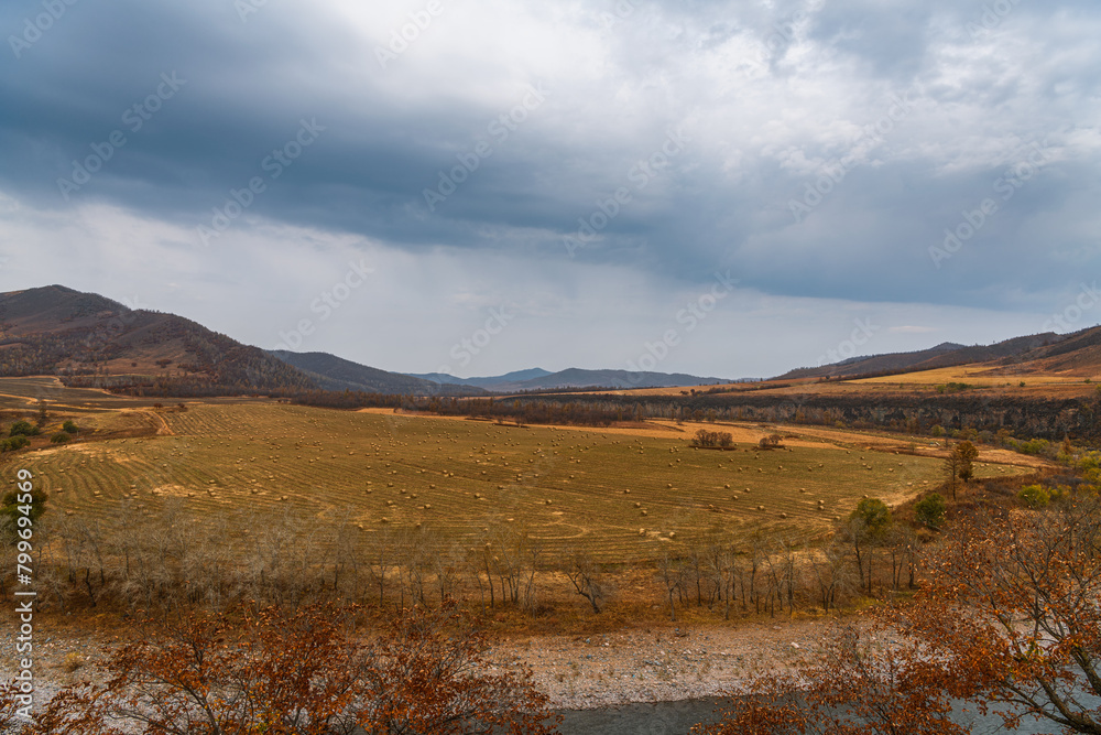 Autumn natural scenery of Aershan in Hulunbuir, Inner Mongolia, China Autumn natural scenery of Aershan in Hulunbuir, Inner Mongolia, China
