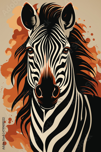 zebra painting for wall  for frame  art  creative  unusual  mixed  paints  splashes  colored zebra 