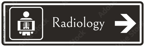 Hospital way finding sign radiology