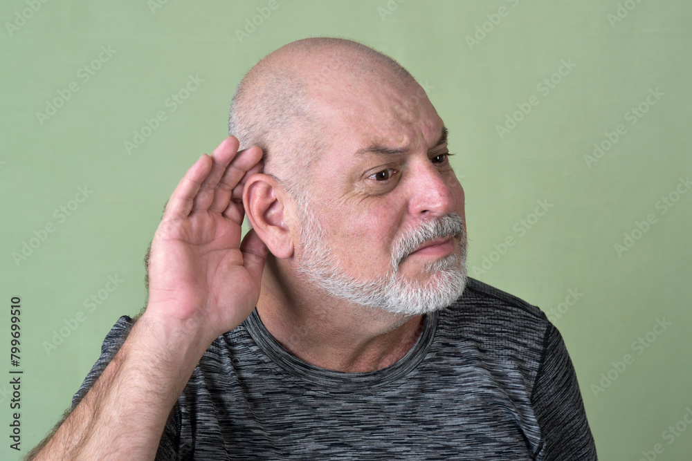 portrait adult man bald white beard face expression happy thoughtful male model gentleman in black clothes image. portrait adult man bald white beard face expression happy thoughtful male model gentleman in black clothes image.