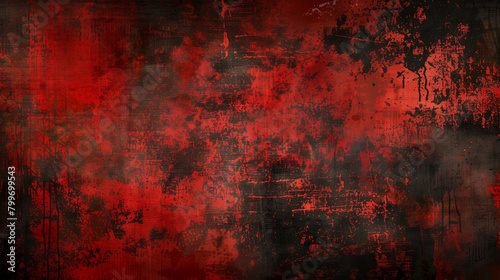 old red christmas background, vintage grunge dirty texture, distressed weathered worn surface, dark black red paper, horror theme photo