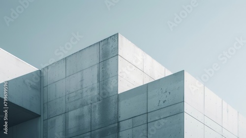 Serene Symmetry  Minimalistic Abstract Wallpaper Celebrating Modernist Architecture