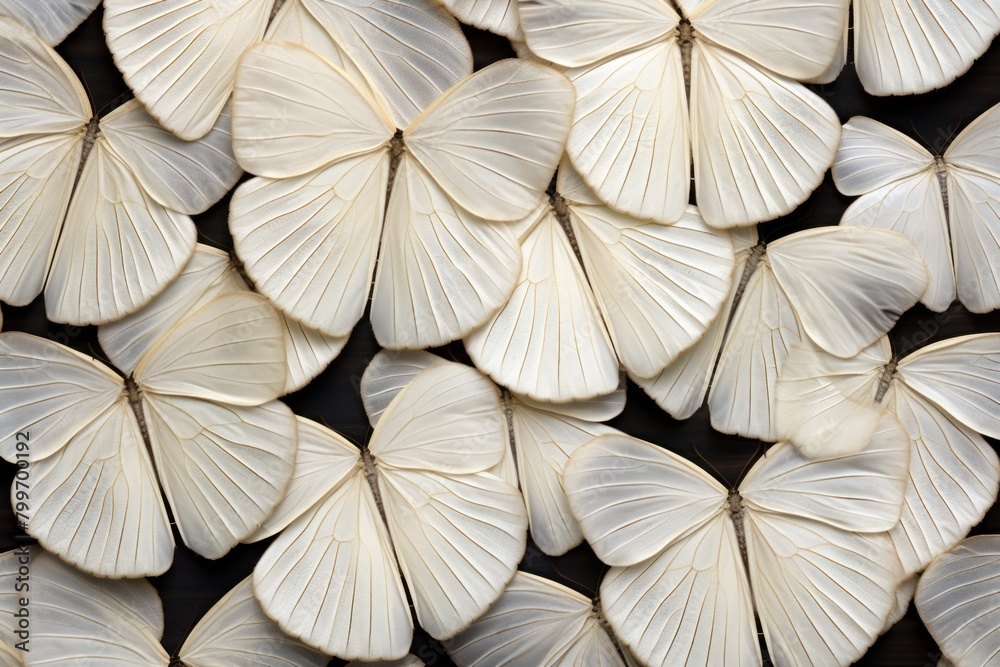 Delicate white butterfly wings