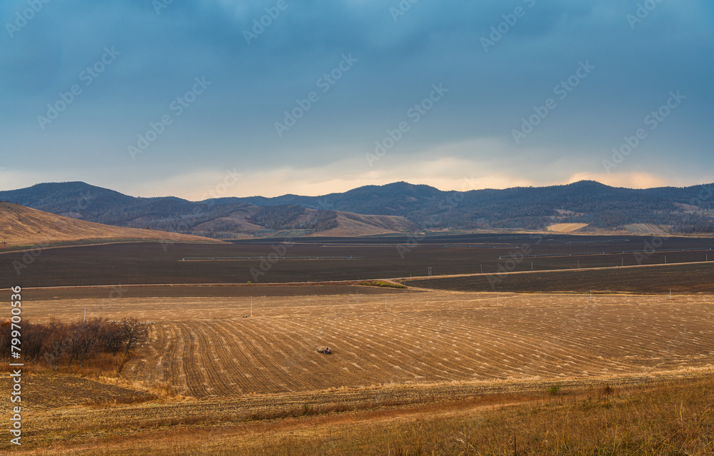 Fototapeta premium Autumn natural scenery of Aershan in Hulunbuir, Inner Mongolia, China