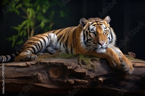 Majestic Tiger Resting in the Wild