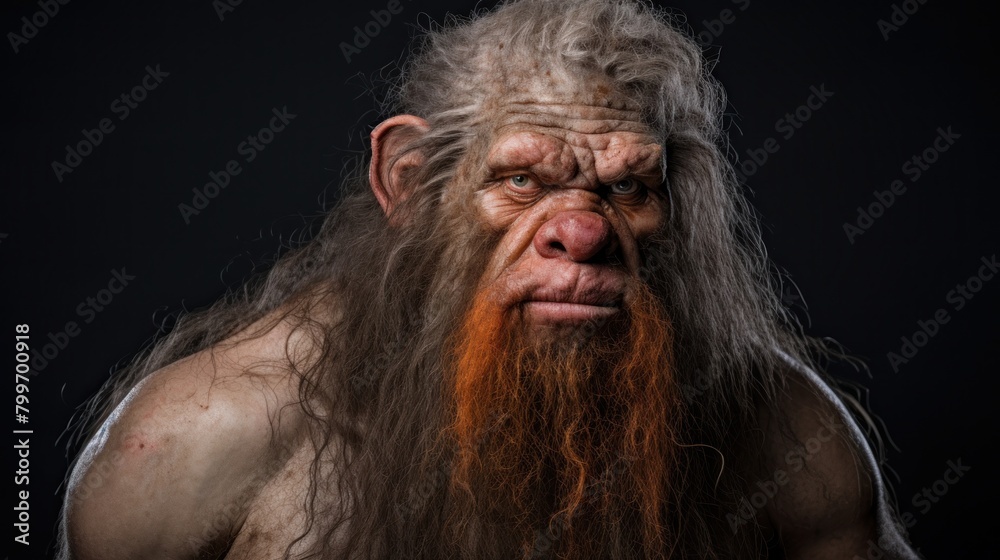 Fierce Prehistoric Humanoid Portrait