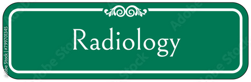 Hospital way finding sign radiology