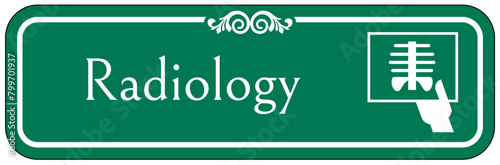 Hospital way finding sign radiology