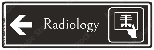 Hospital way finding sign radiology