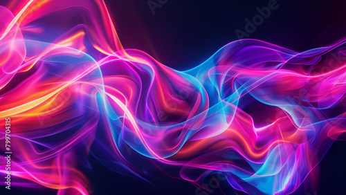 purple, blue glowing smokewave, luminous abstract background.