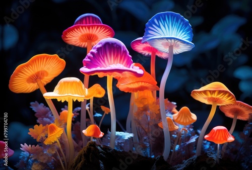 Vibrant Mushroom Forest