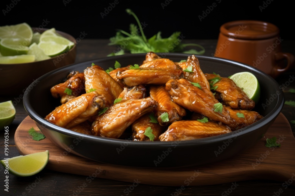 Delicious Chicken Wings with Lime and Herbs