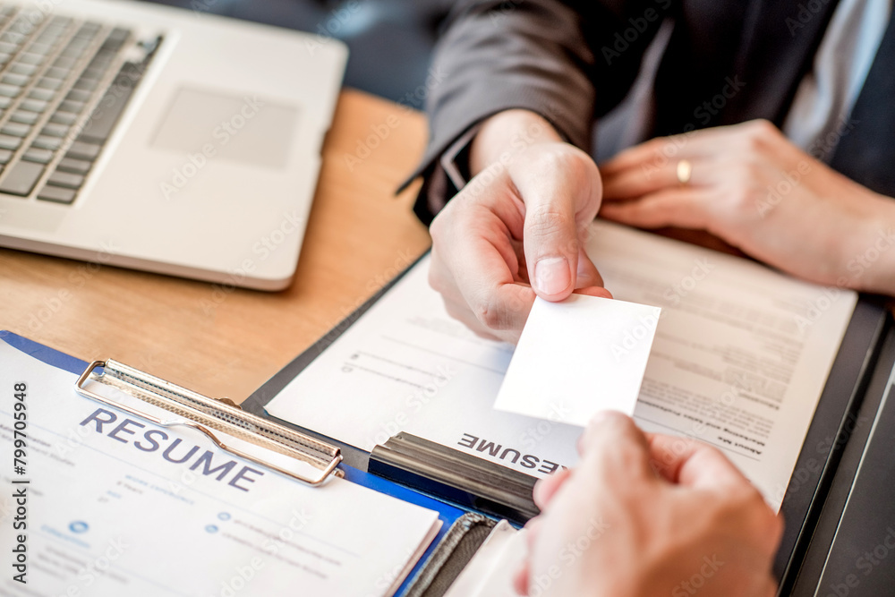 Job interview concept , Senior manager reading a resume during a job interview employee young man meeting Applicant and recruitment Job interview concept , Senior manager reading a resume during a job interview employee young man meeting Applicant and recruitment