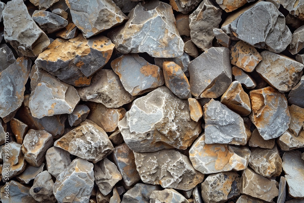 Gravel stone background texture for construction or background textured - generative ai