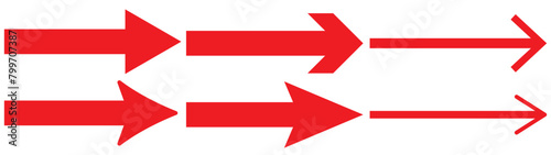 Free Download red arrow isolated on white set - GFXLoad