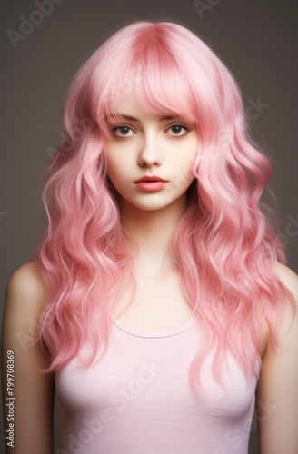 Vibrant Pink Hairstyle
