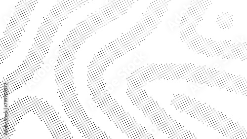 Wavy dotted pattern background. Halftone pattern with fluid shape.