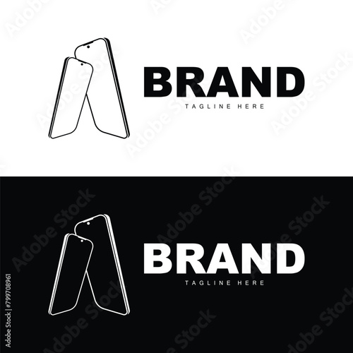 Smartphone Logo, Modern Electronics Vector, Smartphone Shop Design, Electronic Goods