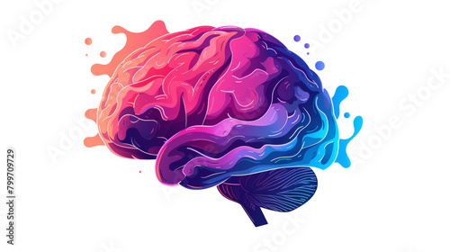 Liquid Color Brain design background 