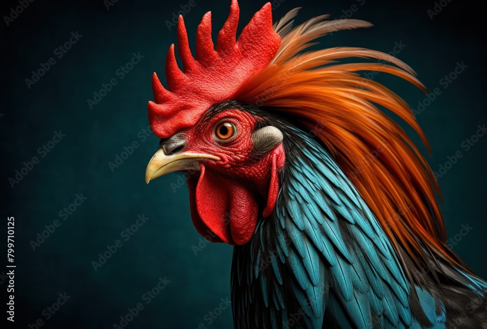 Vibrant Rooster Portrait