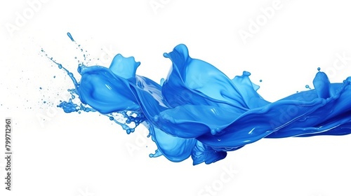 Blue Paint Splash Isolated on the White Background  © Humam